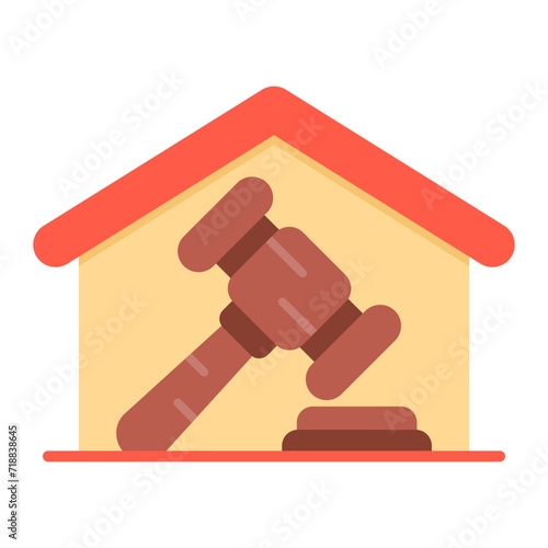 Public Auction icon vector image. Can be used for Auction House.