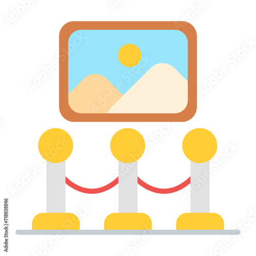 Exhibition History icon vector image. Can be used for Auction House.