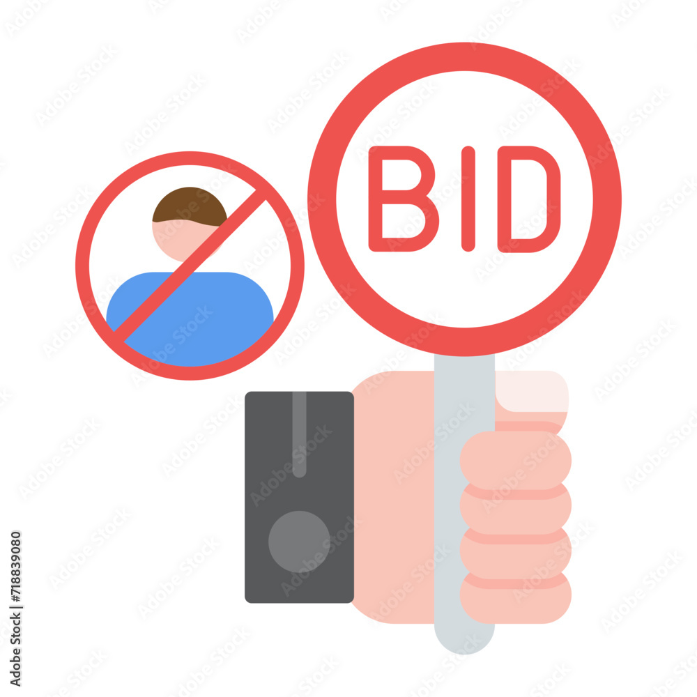Absentee Bid icon vector image. Can be used for Auction House. Absentee Bid icon vector image. Can be used for Auction House.