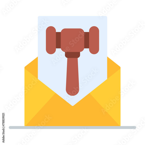 Auction Invitation icon vector image. Can be used for Auction House.