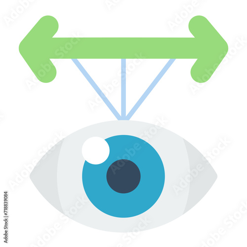 Visual Field icon vector image. Can be used for Optometrist.