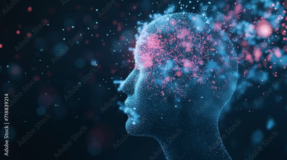Constellation Formed Human Profile Constellation Formed Human Profile