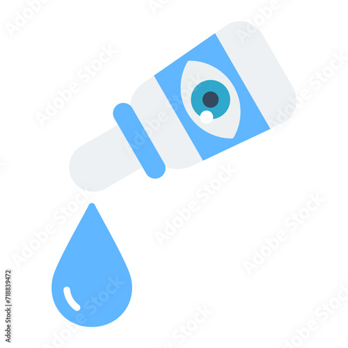 Medical Eye Drops icon vector image. Can be used for Optometrist.