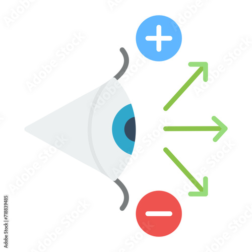 Longsighted icon vector image. Can be used for Optometrist.