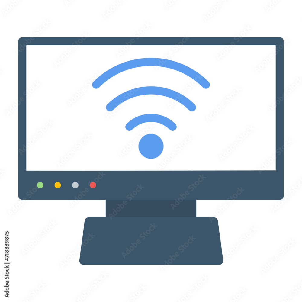 Smart Television icon vector image. Can be used for New Media. Smart Television icon vector image. Can be used for New Media.