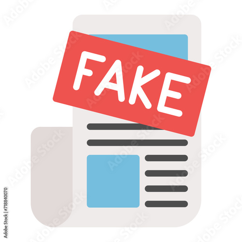 Fake News icon vector image. Can be used for New Media.