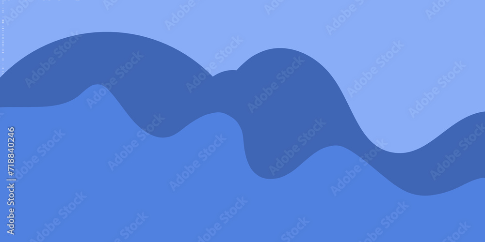 the background of the blue gradation that is overlapping to form a wave
