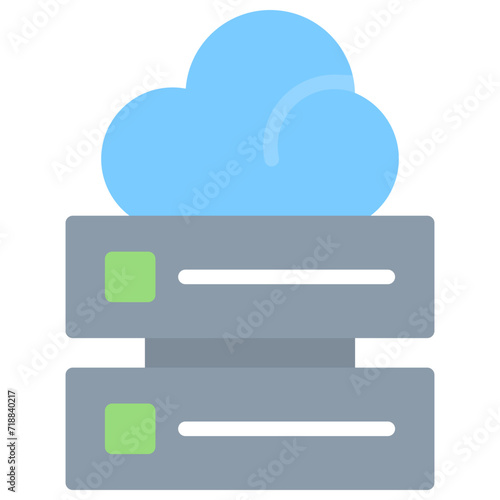 Cloud Storage icon vector image. Can be used for New Media.