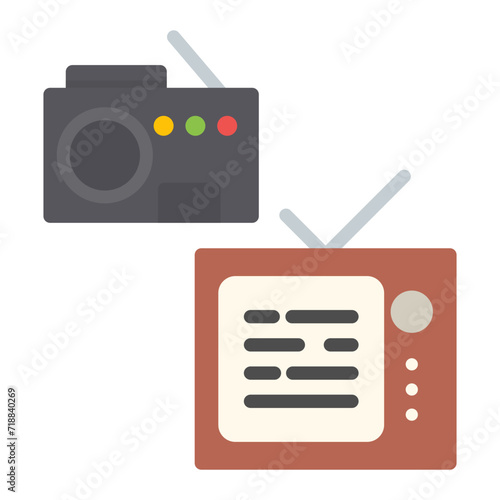 Analogue Media icon vector image. Can be used for New Media.