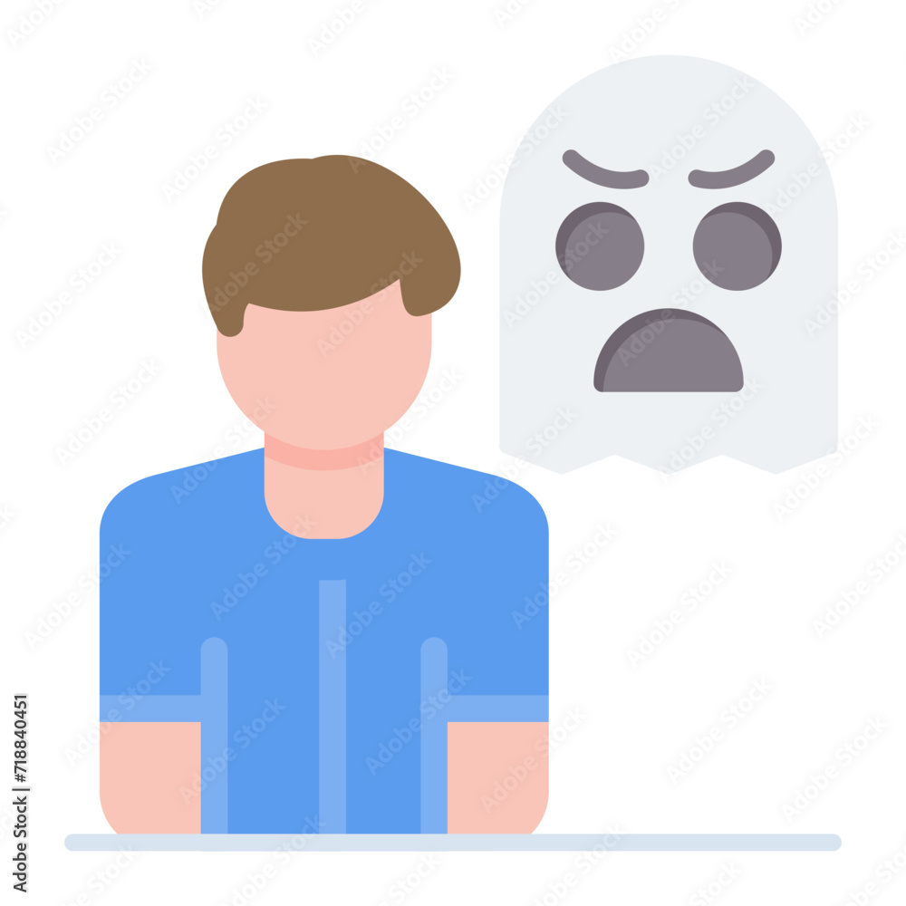 Phobia icon vector image. Can be used for Alternative Medicine. Phobia icon vector image. Can be used for Alternative Medicine.