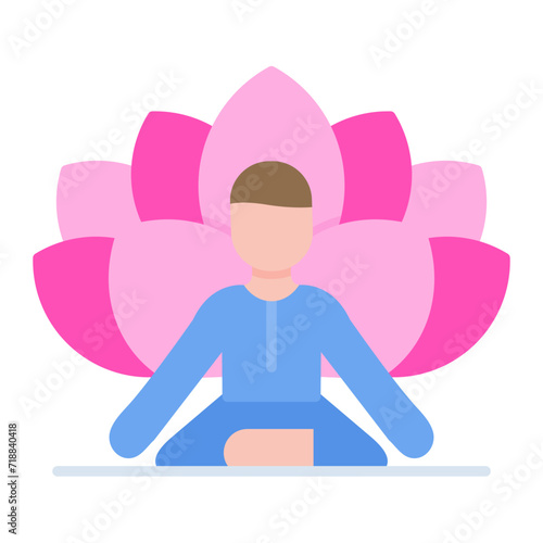 Retreat icon vector image. Can be used for Alternative Medicine.