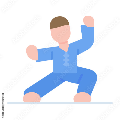 Qigong icon vector image. Can be used for Alternative Medicine.