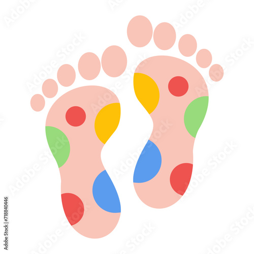 Reflexology icon vector image. Can be used for Alternative Medicine.