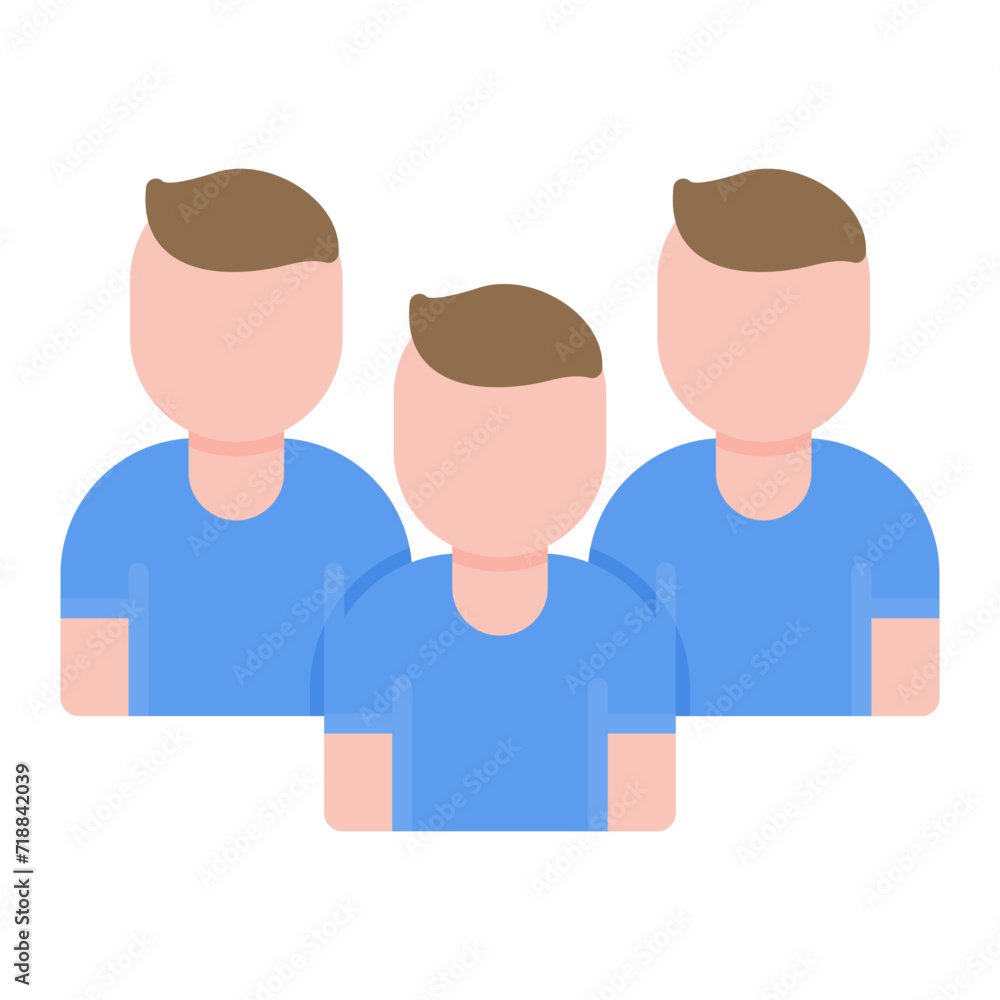 Field Hockey Male Team icon vector image. Can be used for Hockey.
