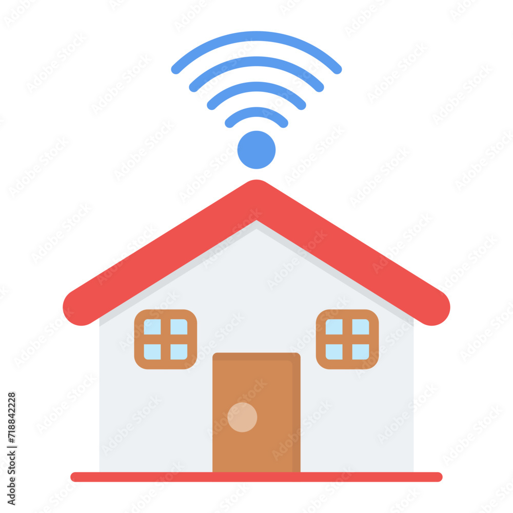 Smart House icon vector image. Can be used for The Future. Smart House icon vector image. Can be used for The Future.