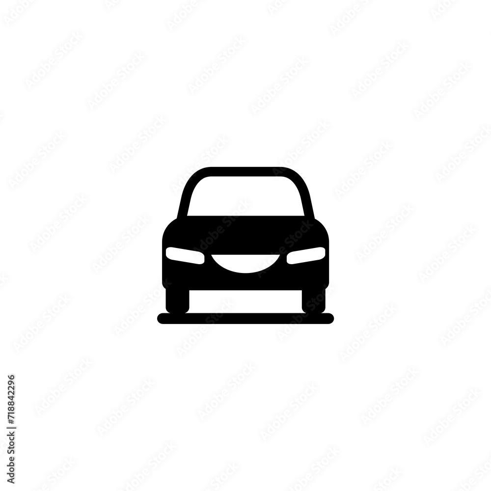 Auto icon symbol. Car on road icon isolated on white background