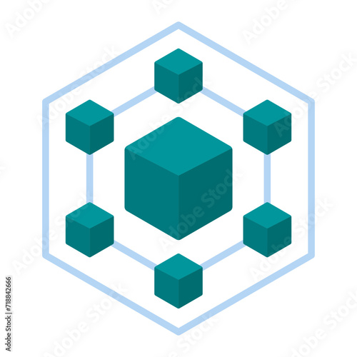 Blockchain icon vector image. Can be used for The Future.