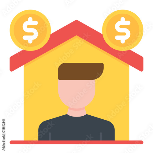 Self Employed icon vector image. Can be used for Gig Economy.