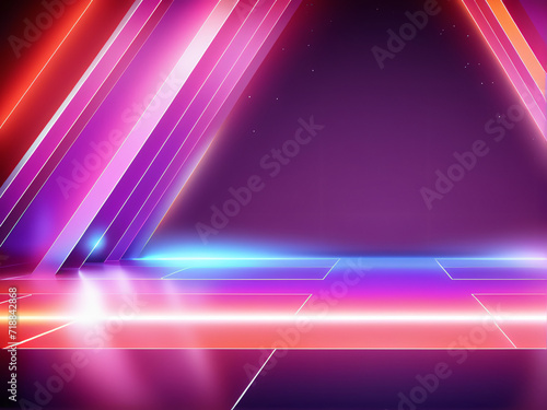 Vibrant Cosmic Motion in Dark Purple  Abstract Light Background with Glowing Lines and Starry Accents  Illustration of Space and Speed in a Bright Night Sky