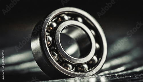 Ball bearings, parts, metal, close-up photo