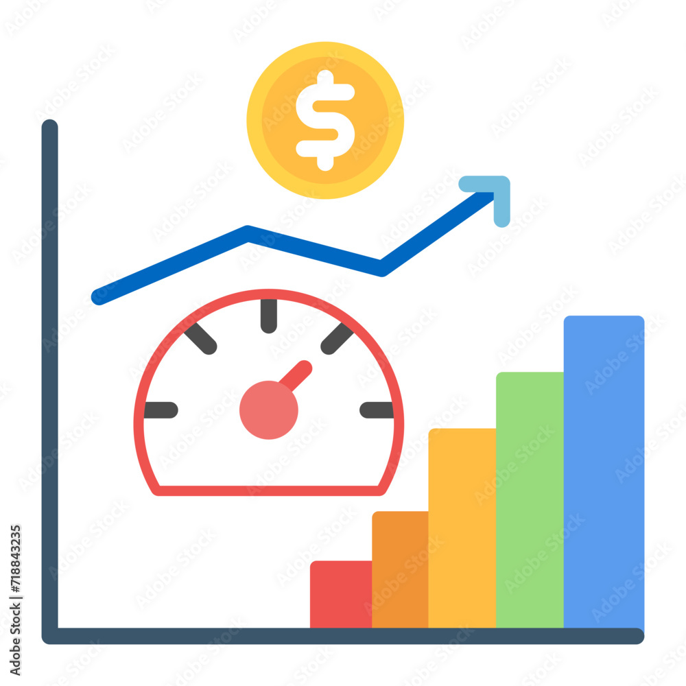 Economic Indicator icon vector image. Can be used for Gig Economy. Economic Indicator icon vector image. Can be used for Gig Economy.