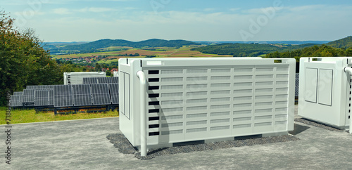 solarfield with battery storage