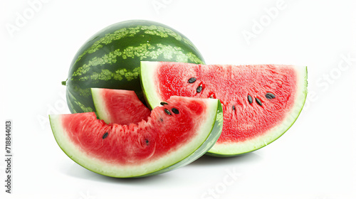 Watermelon isolated on alpha layer isolated white background