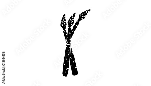 asparagus sign, black isolated silhouette
