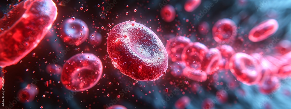 Blood Moon Rising: A Red Blood Cell in a Pink Blood Plasma Generative AI Blood Moon Rising: A Red Blood Cell in a Pink Blood Plasma Generative AI