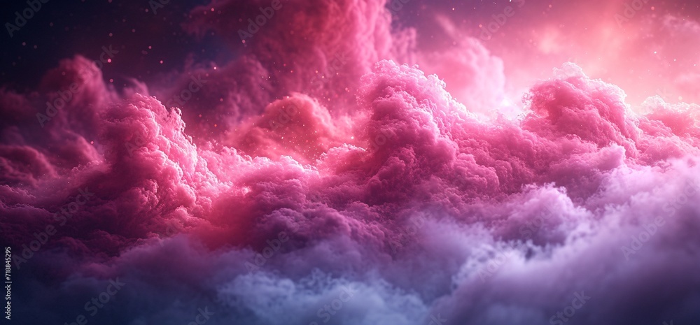 Pink Clouds in the Sky: A Dreamy, Pink-Hued Cloudscape for Your Monthly Horoscope Generative AI