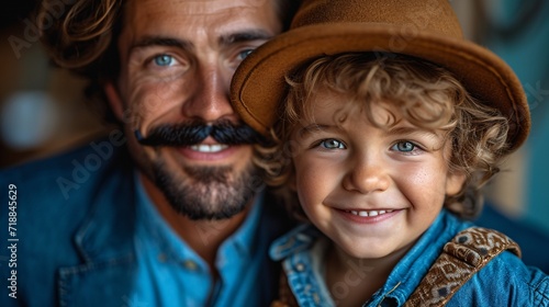 Beard and Hat Trendsetters Generative AI photo