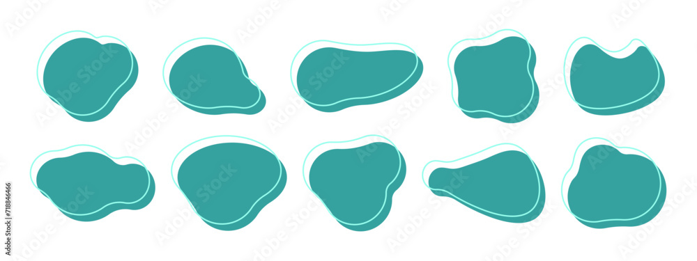 set of vector abstract fluid liquid shapes, offer, speech bubble, geometric elements set of vector abstract fluid liquid shapes, offer, speech bubble, geometric elements