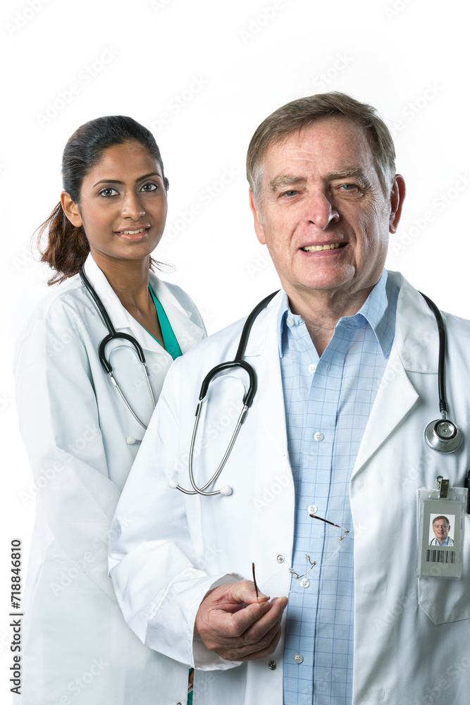 Medical team lead by senior male doctor. Medical team lead by senior male doctor.