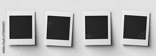 Blank photo frames isolated on white background