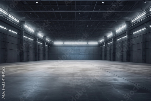 Large modern empty storehouse photo