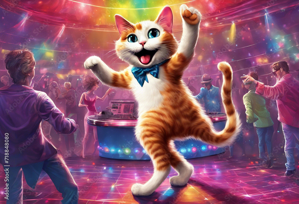 a disco and dancing cat a disco and dancing cat