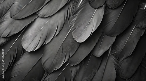 黒い鳥の羽の背景
 photo