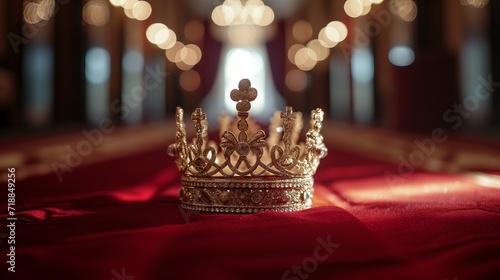 煌びやかな宮殿と宝石で飾られた王冠
 photo