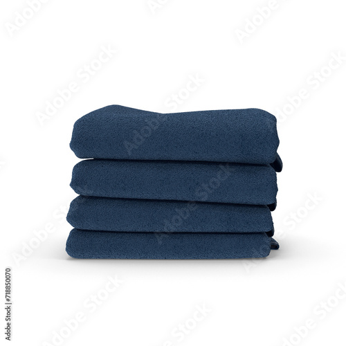 Stack of Blue Towels PNG