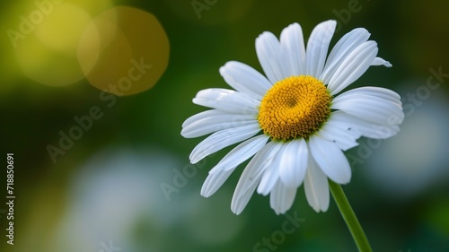 a macro shot of a beautiful daisy