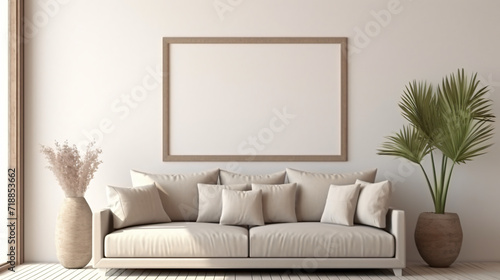 Frame mockup in living room interior background  sofa  interior  room  furniture  home  couch  wall  living  design  house  chair  lamp  floor  apartment  contemporary  table  comfortable  decor  3d  