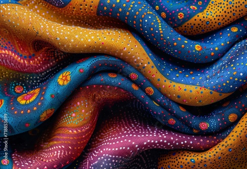 Colorful Swirls and Dots: A Vibrant Blend of Trends and Monthly Events Generative AI