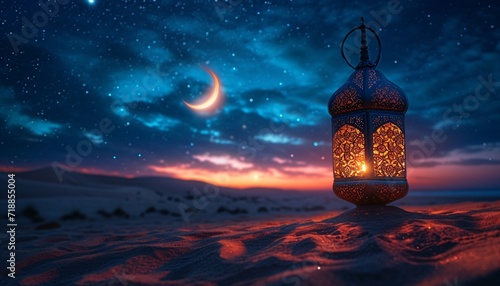 Crescent Moon Lamp: A Glowing Tribute to Ramadan Generative AI
