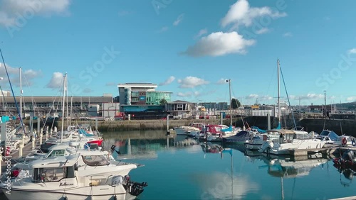 The National Marine Aquarium across Sutton Harbour Plymouth Devon