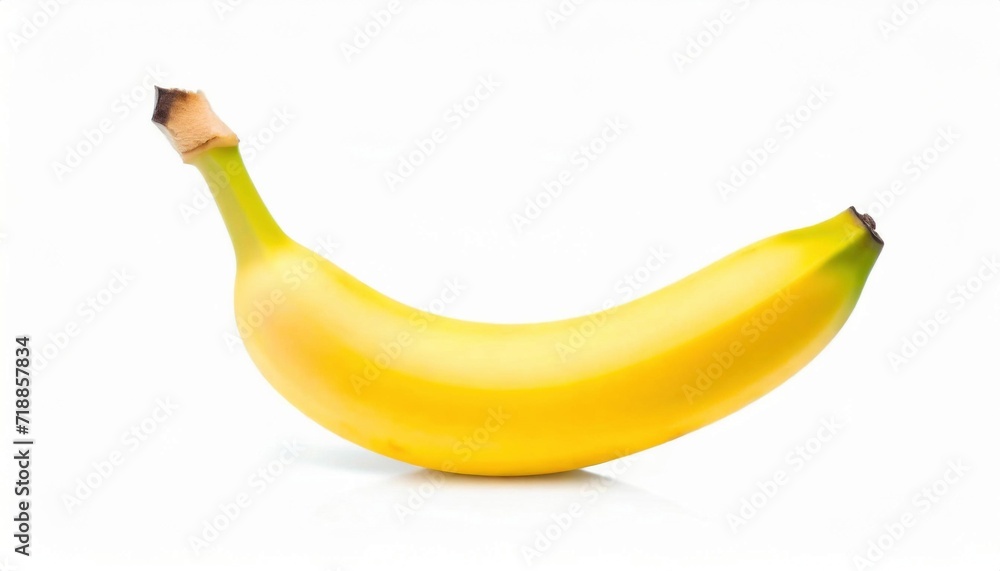 Banana isolated on white background. Healthy food photography concept.