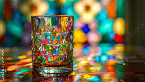 Tropical Radiance: A Colorfully Patterned Glass