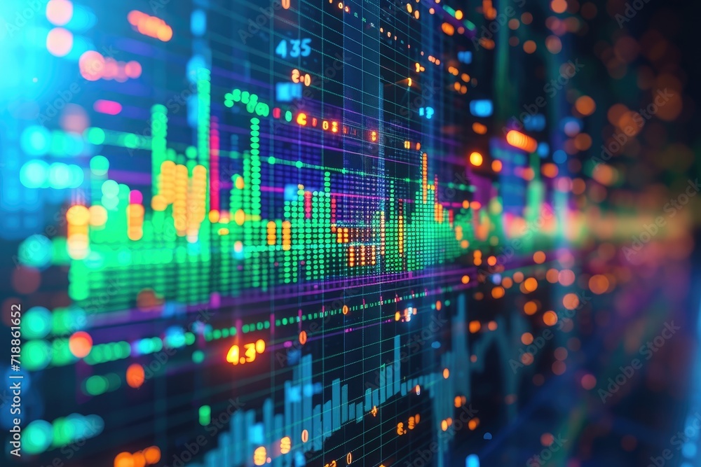 custom made wallpaper toronto digitalAbstract Colourful Background, Data Transfer on cloud internet concept. Generative AI