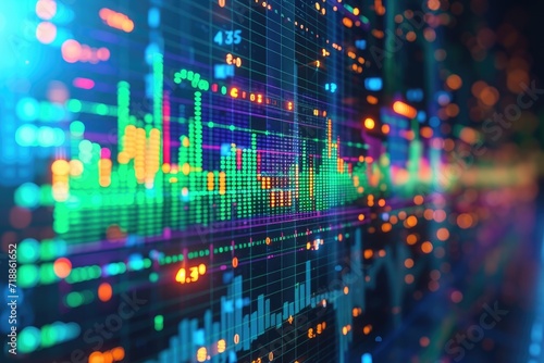 Wallpaper Mural Abstract Colourful Background, Data Transfer on cloud internet concept. Generative AI Torontodigital.ca