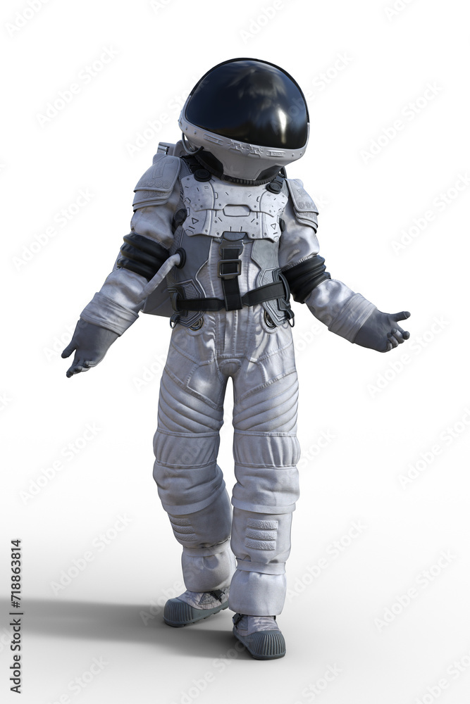 Astronaut on transparent background, 3d render Astronaut on transparent background, 3d render