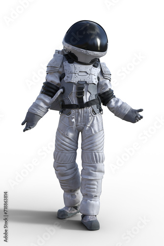Astronaut on transparent background  3d render